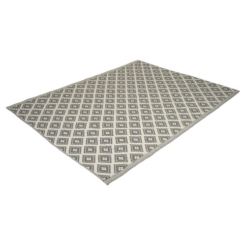 Outdoorteppich weiß grau - -,