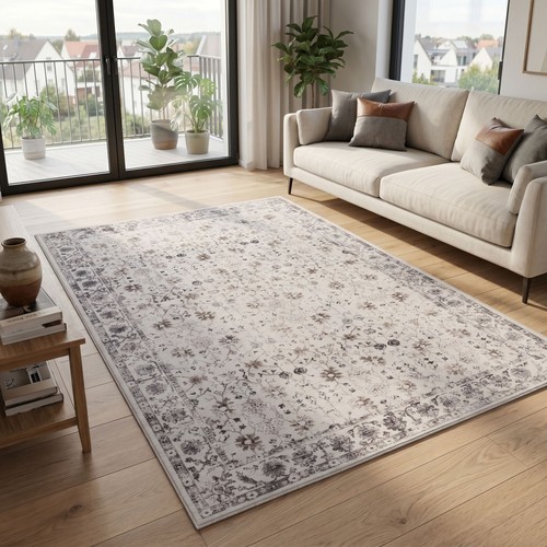 Waschbarer teppich creme - waschbarer,